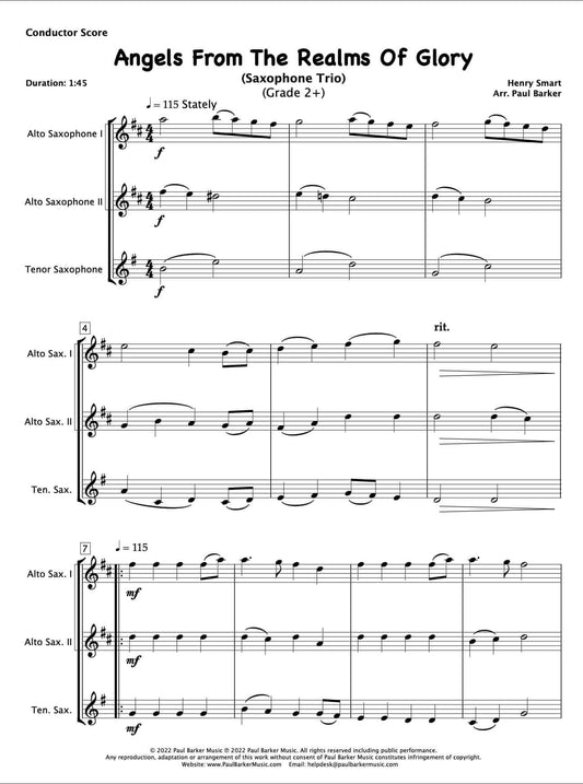 Angels From The Realms Of Glory (Saxophone Trio) - Paul Barker Music