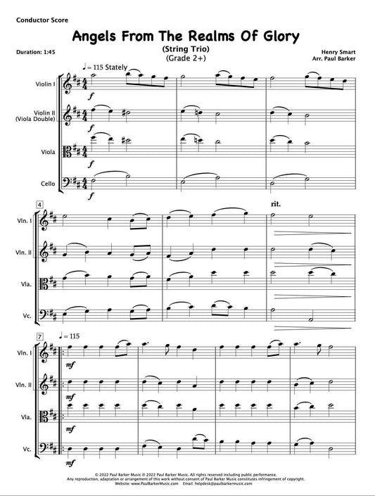 Angels From The Realms Of Glory (String Trio) - Paul Barker Music