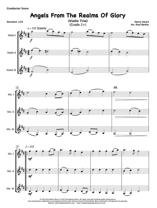 Angels From The Realms Of Glory (Violin Trio) - Paul Barker Music