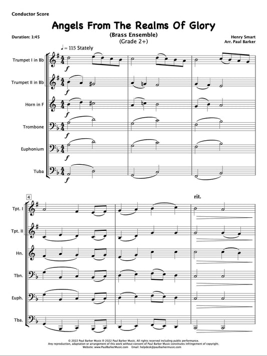 Angels From The Realms Of Glory (Brass Ensemble) - Paul Barker Music