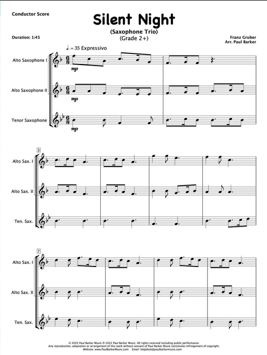 Christmas Saxophone Trios - Book 2 - Paul Barker Music