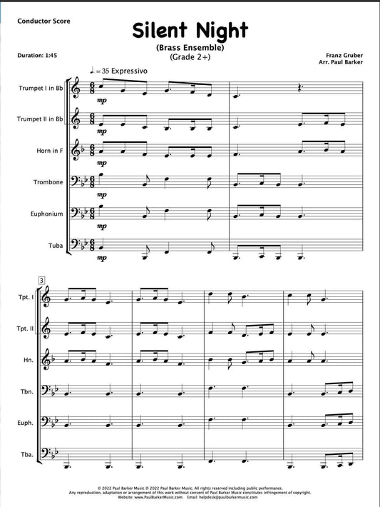 Christmas Brass Ensembles - Book 2 - Paul Barker Music