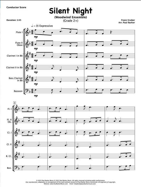 Christmas Woodwind Ensembles - Book 2 - Paul Barker Music