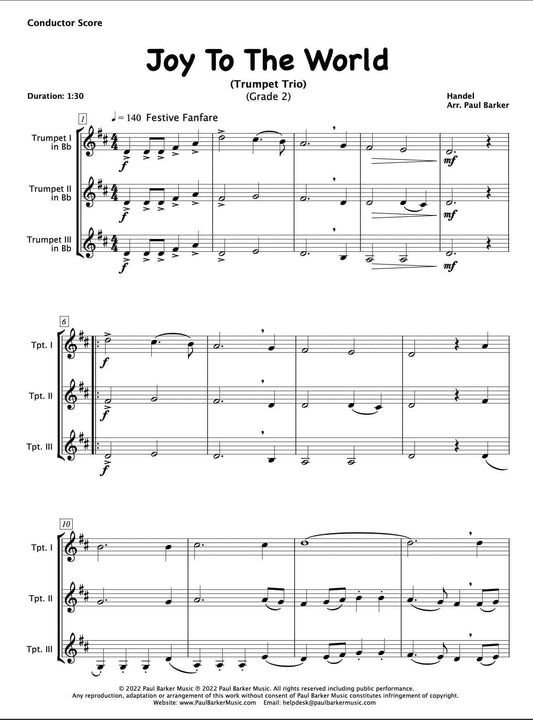 Joy To The World (Trumpet Trio) - Paul Barker Music