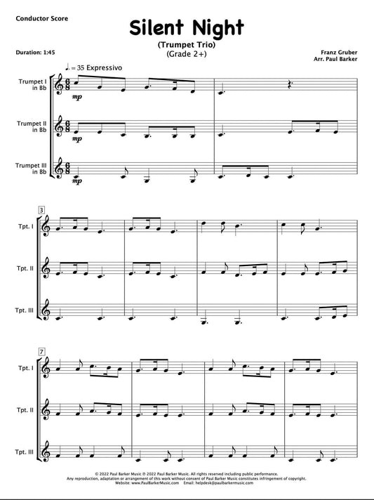 Silent Night (Trumpet Trio) - Paul Barker Music