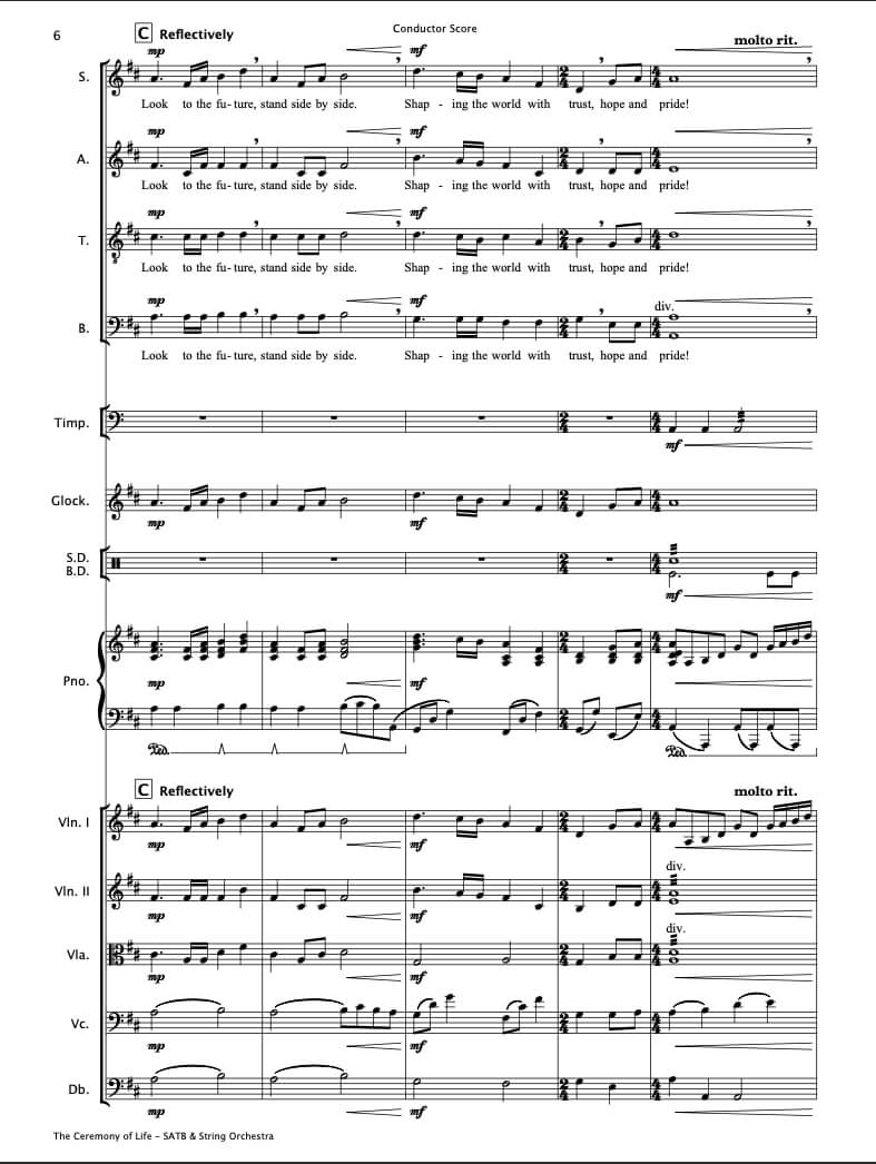 The Ceremony of Life (SAB/SATB & String Orchestra) - Paul Barker Music