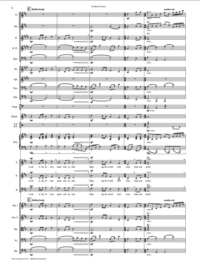 The Ceremony of Life (SAB/SATB & Full Orchestra) - Paul Barker Music