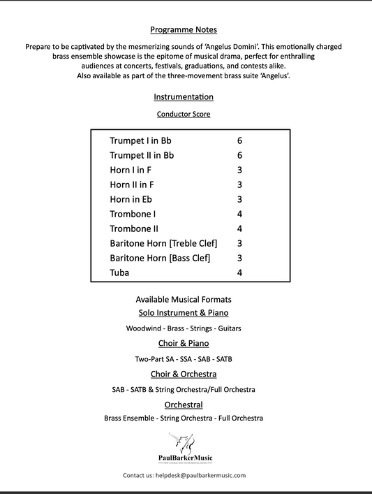Angelus Domini (Brass Ensemble)