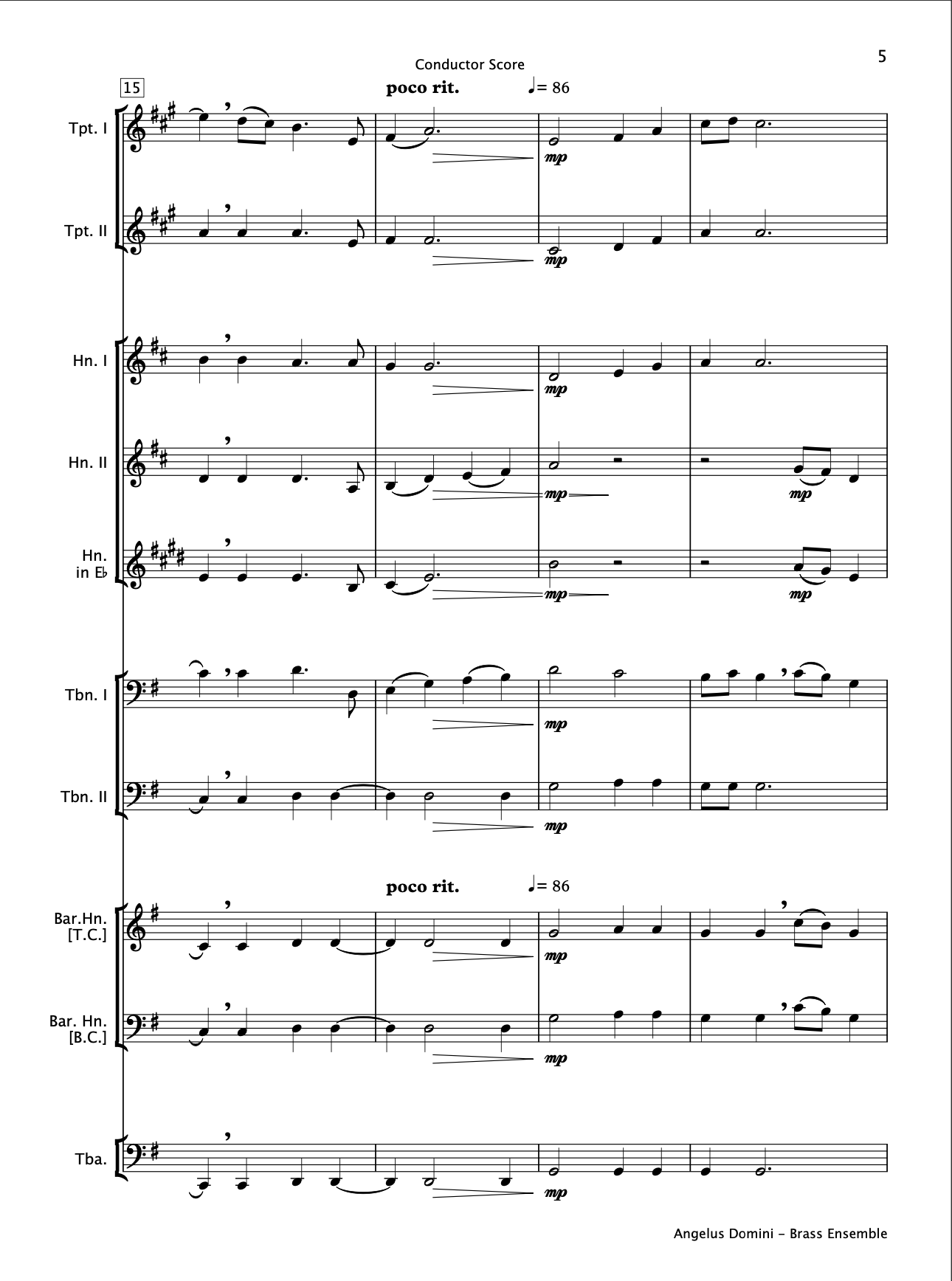 Angelus Domini (Brass Ensemble)