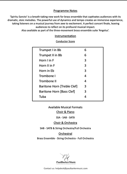 Spiritu Sancto (Brass Ensemble)