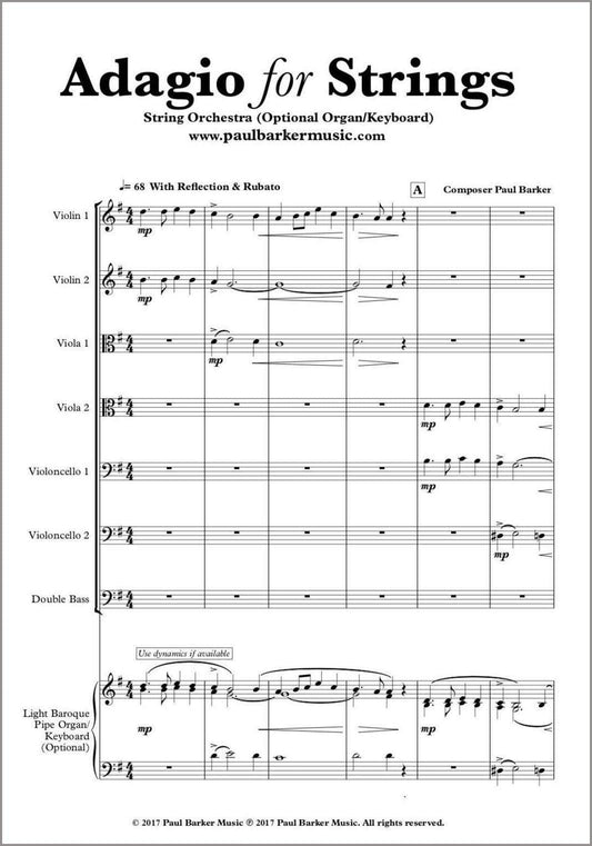 Adagio For Strings - Paul Barker Music