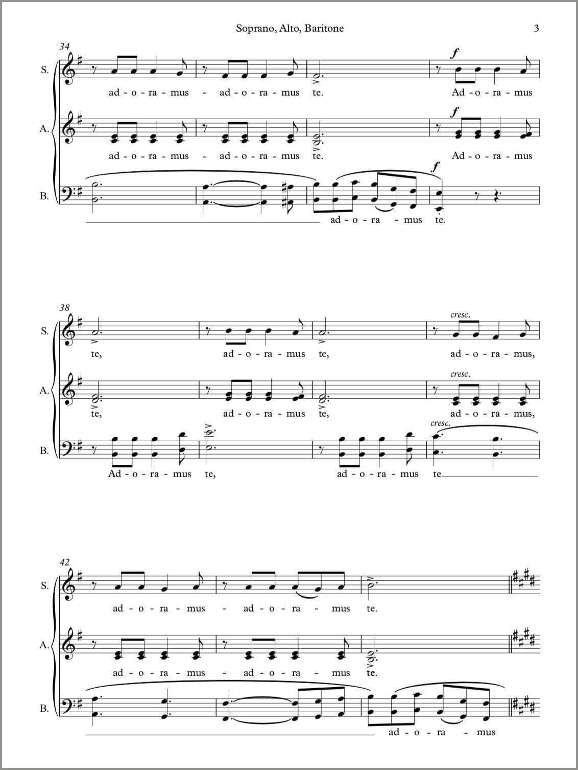 Adoramus Te (SAB Choir & Orchestra) - Paul Barker Music