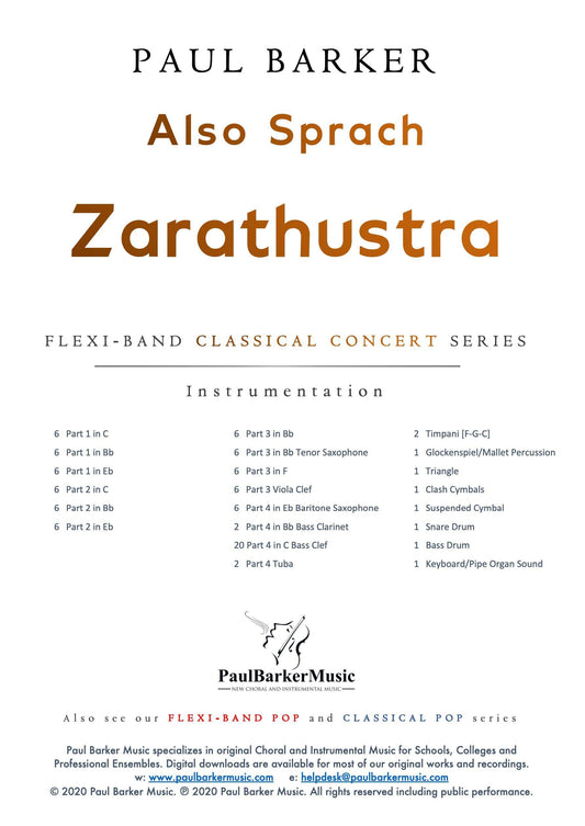 Also Sprach Zarathustra - Paul Barker Music