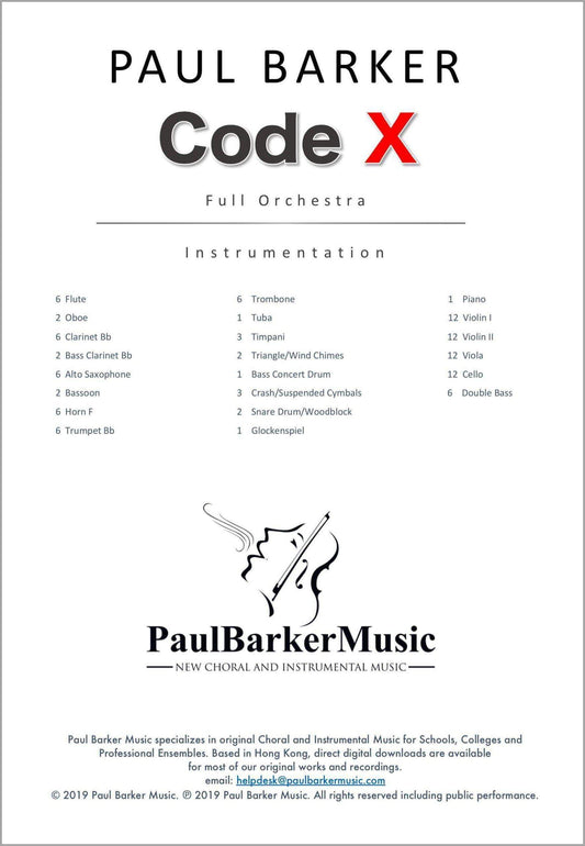 Code X - Paul Barker Music