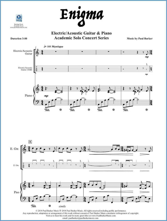 Enigma (Lead & Acoustic Guitar) - Paul Barker Music