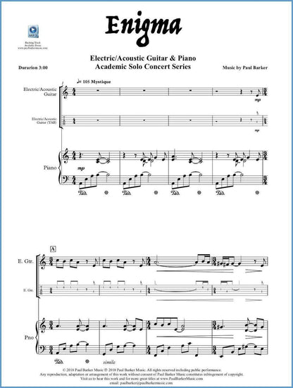 Enigma (Lead & Acoustic Guitar) - Paul Barker Music 