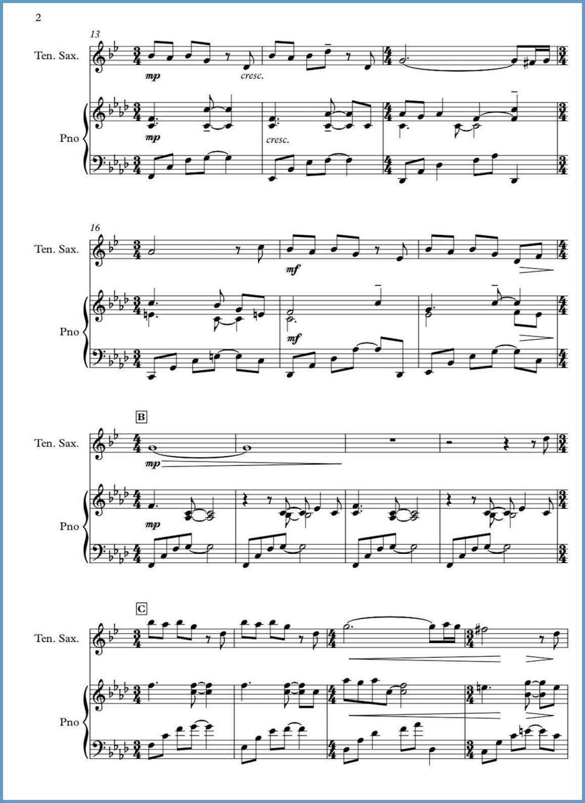 Enigma (Tenor Saxophone & Piano) - Paul Barker Music