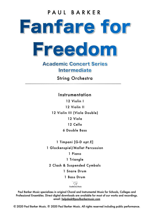 Fanfare For Freedom - (Special Extended Edition) - Paul Barker Music