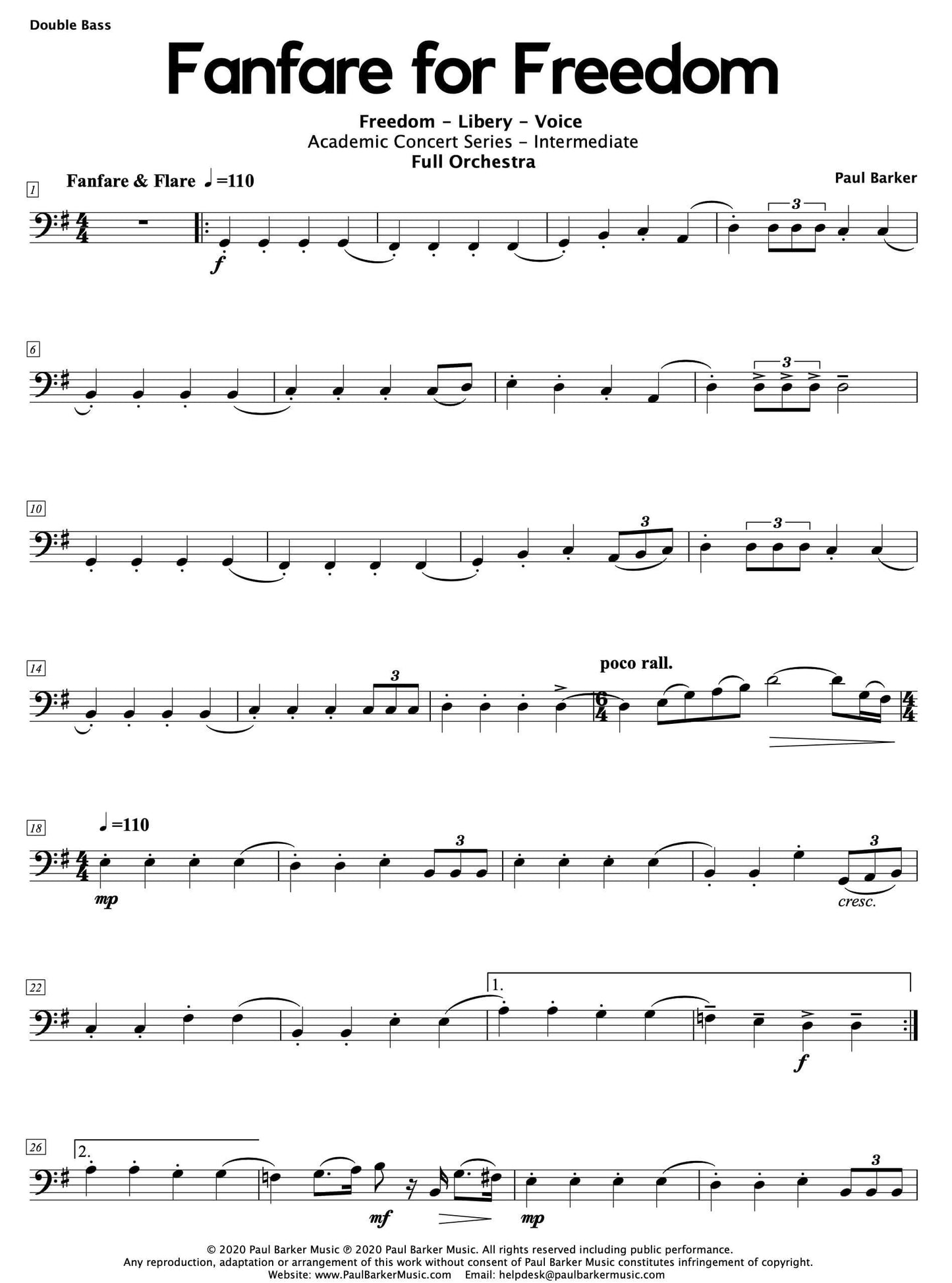 Fanfare For Freedom (Special Extended Edition) - Paul Barker Music