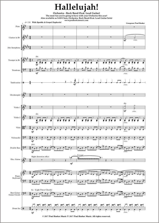 Hallelujah! (Rock/Fusion Orchestra) - Paul Barker Music