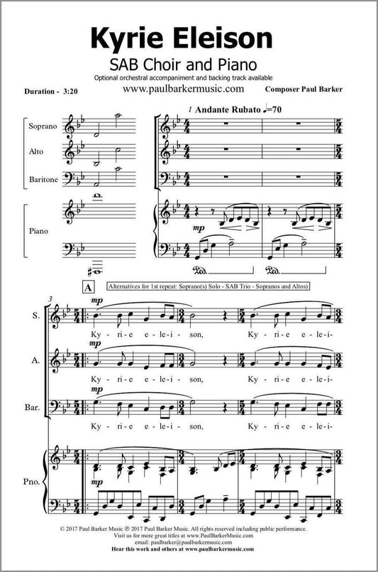 Kyrie Eleison - Paul Barker Music