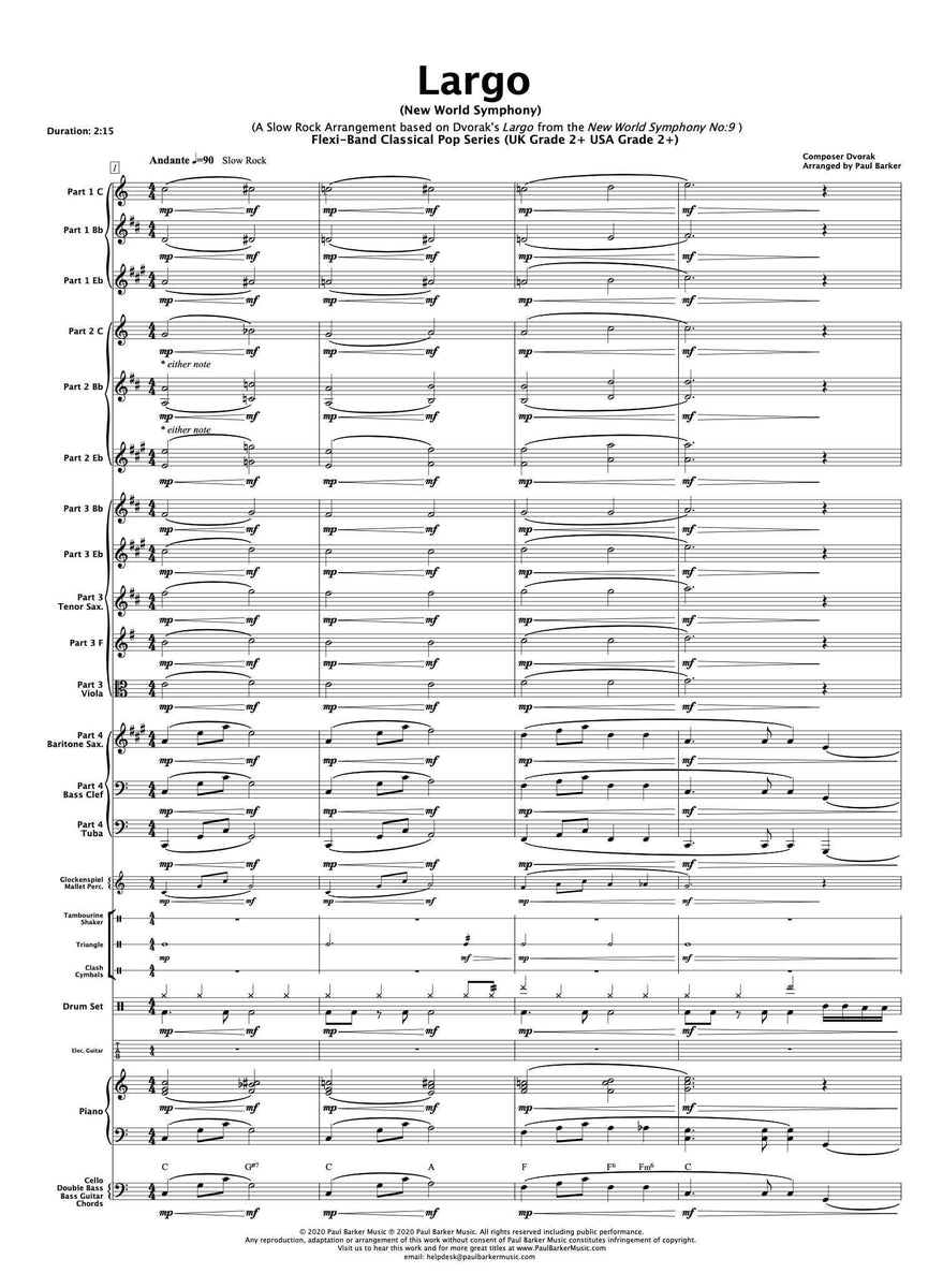 Largo from The New World Symphony Paul Barker Music largo-from-the-new-world-symphony-paul-barker-music