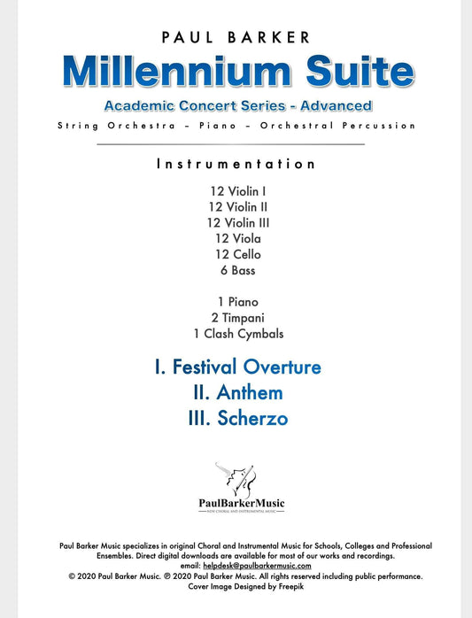 Millennium Suite (String Orchestra Edition 2020) - Paul Barker Music