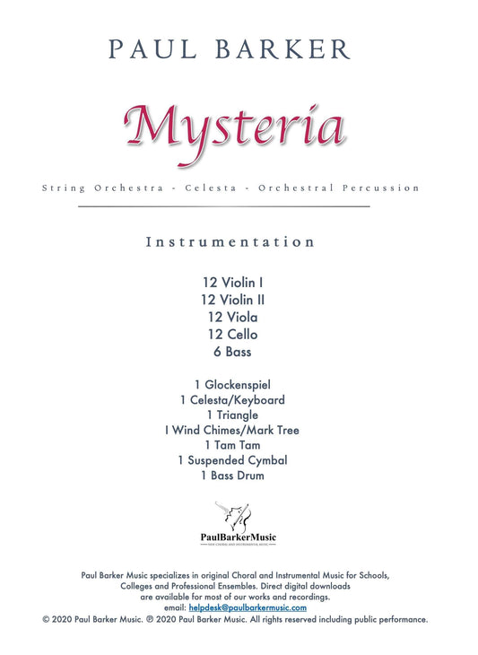 Mysteria - Paul Barker Music