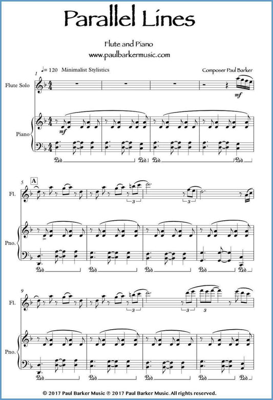 Parallel Lines (Flute & Piano) - Paul Barker Music