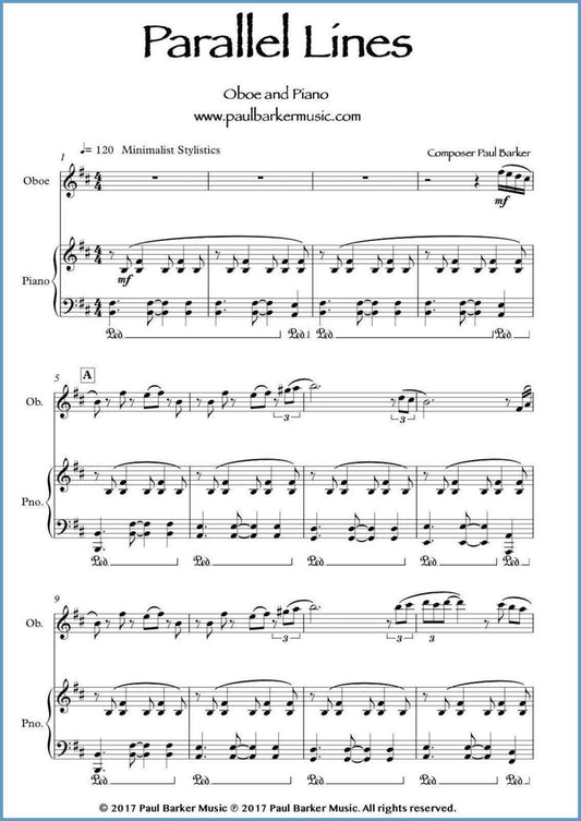 Parallel Lines (Oboe & Piano) - Paul Barker Music