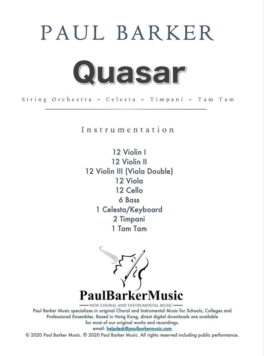 Quasar - Paul Barker Music