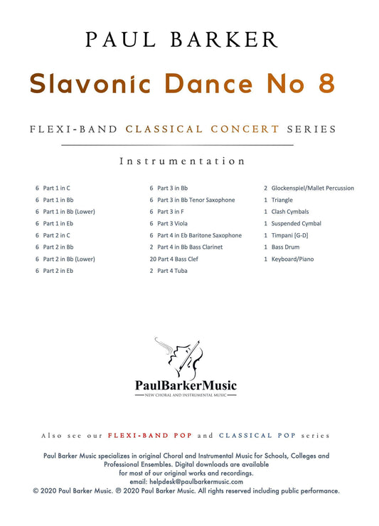 Slavonic Dance No 8 In G Minor - Paul Barker Music