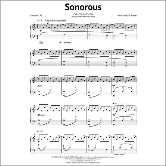 Sonorous - Paul Barker Music