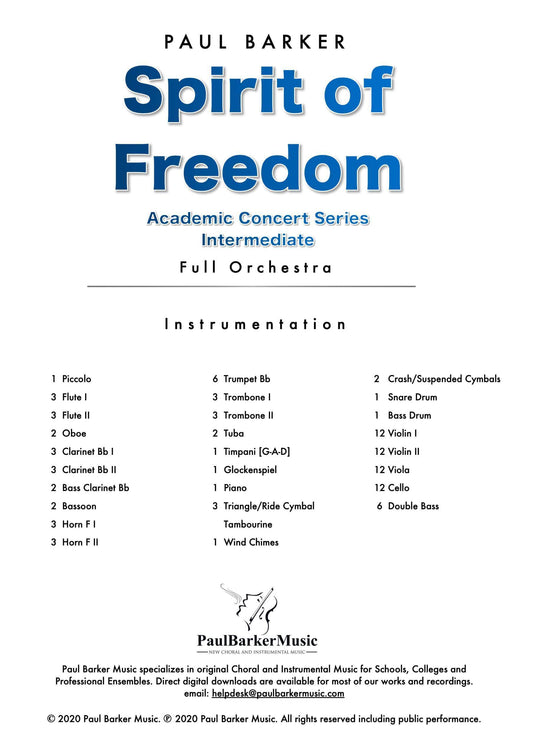 Spirit of Freedom - Paul Barker Music