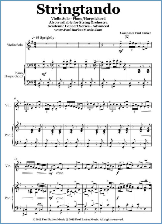 Stringtando (Violin & Piano) - Paul Barker Music