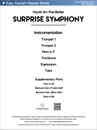 Surprise Symphony (Brass Ensemble)