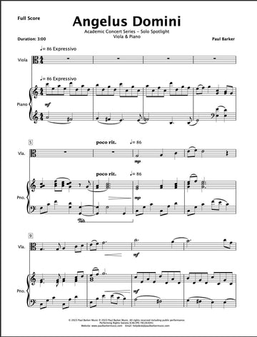 Angelus Domini (Viola & Piano)