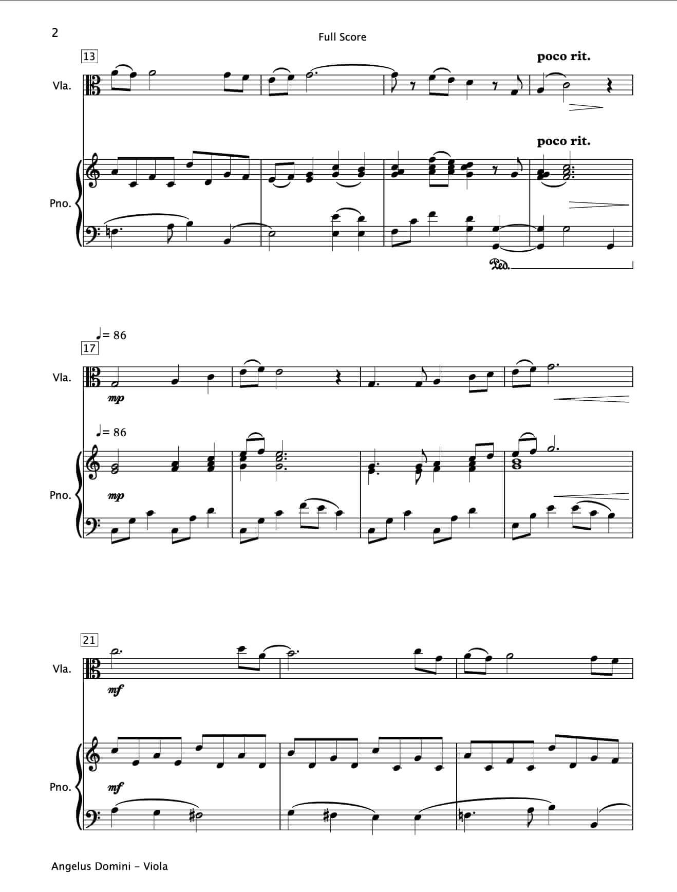 Angelus Domini (Viola & Piano)