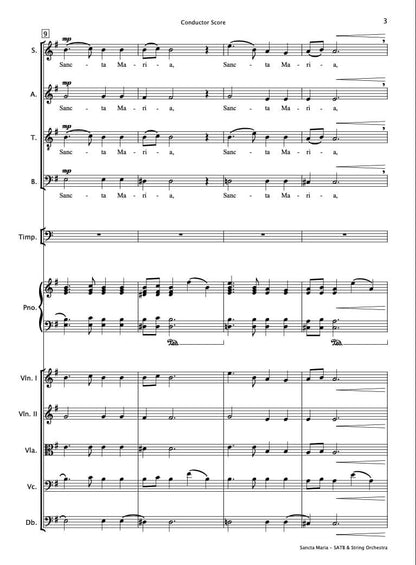 Sancta Maria (SATB Choir & String Orchestra)