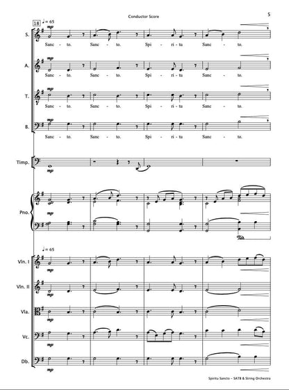 Spiritu Sancto (SATB Choir & String Orchestra)
