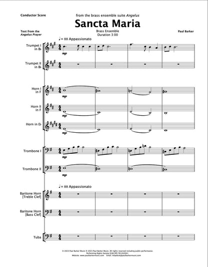 Sancta Maria (Brass Ensemble)