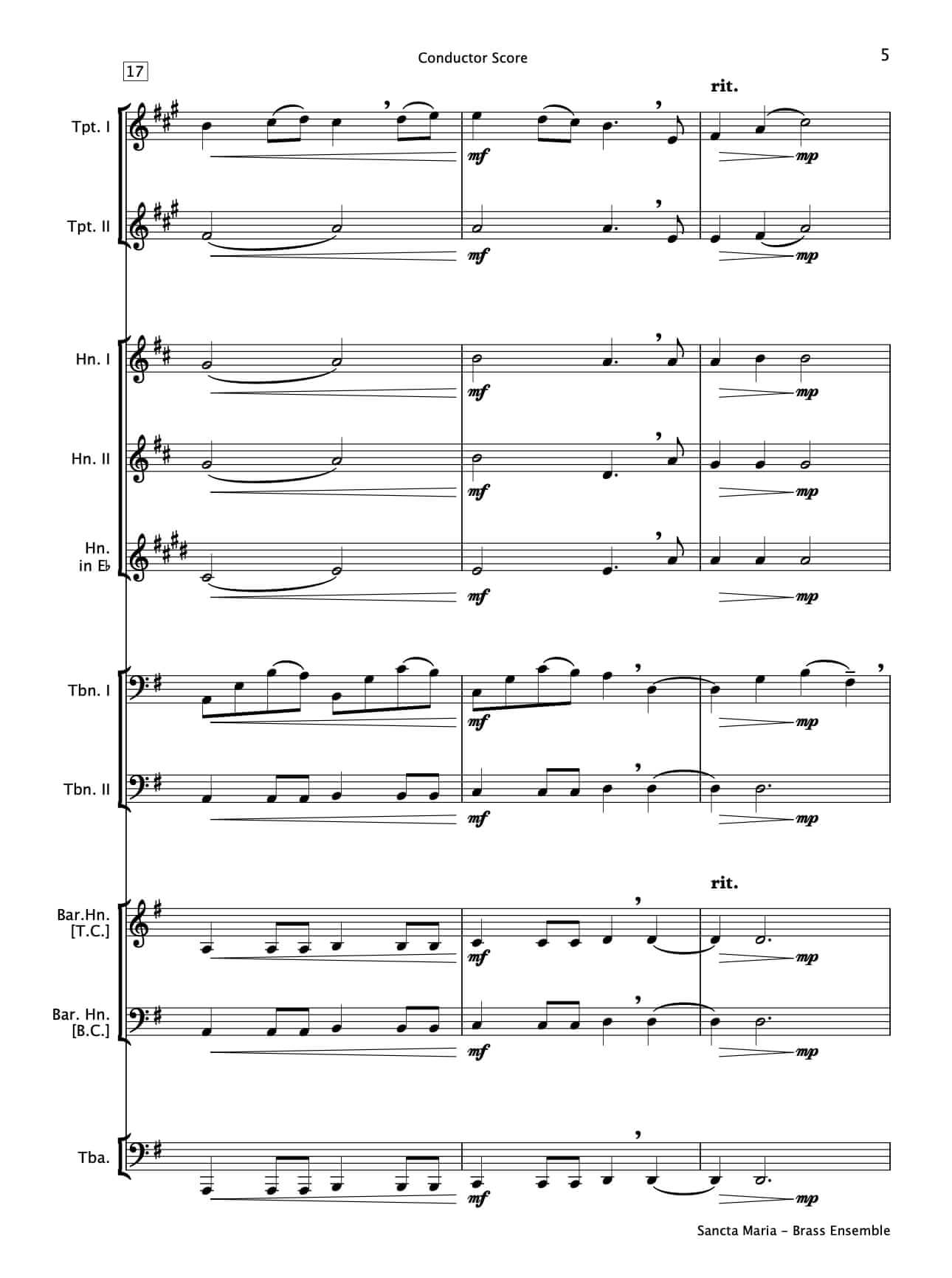 Sancta Maria (Brass Ensemble)