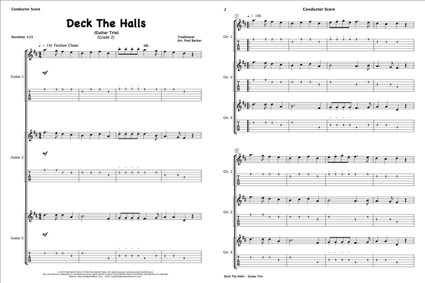 Deck The Halls (Guitar Trio)