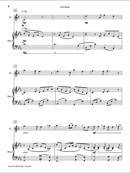 Variations Eternelles (Clarinet & Piano)