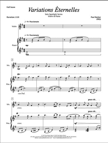 Variations Eternelles (Violin & Piano)