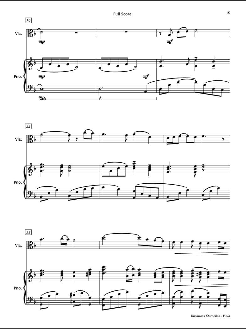 Variations Eternelles (Viola & Piano)