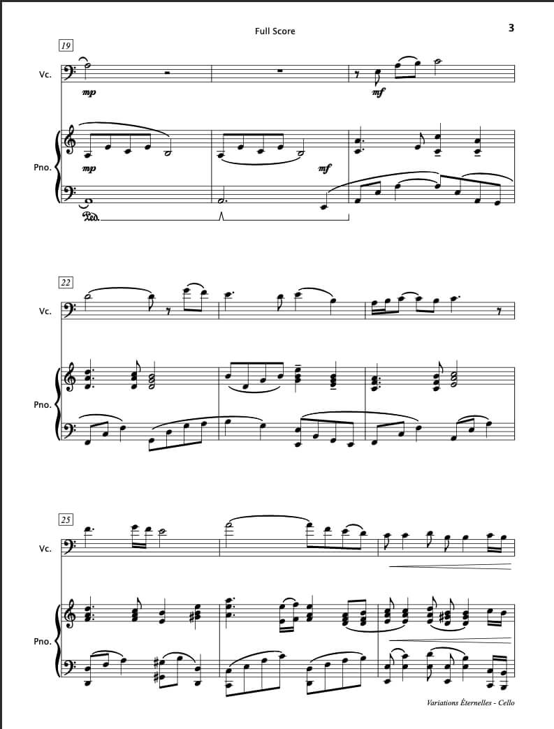 Variations Eternelles (Cello & Piano)