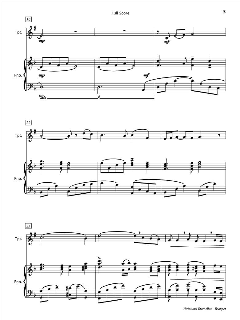 Variations Eternelles (Trumpet & Piano)