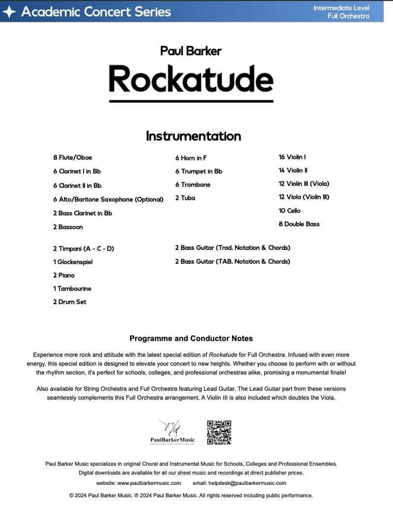 Rockatude (Full Orchestra)