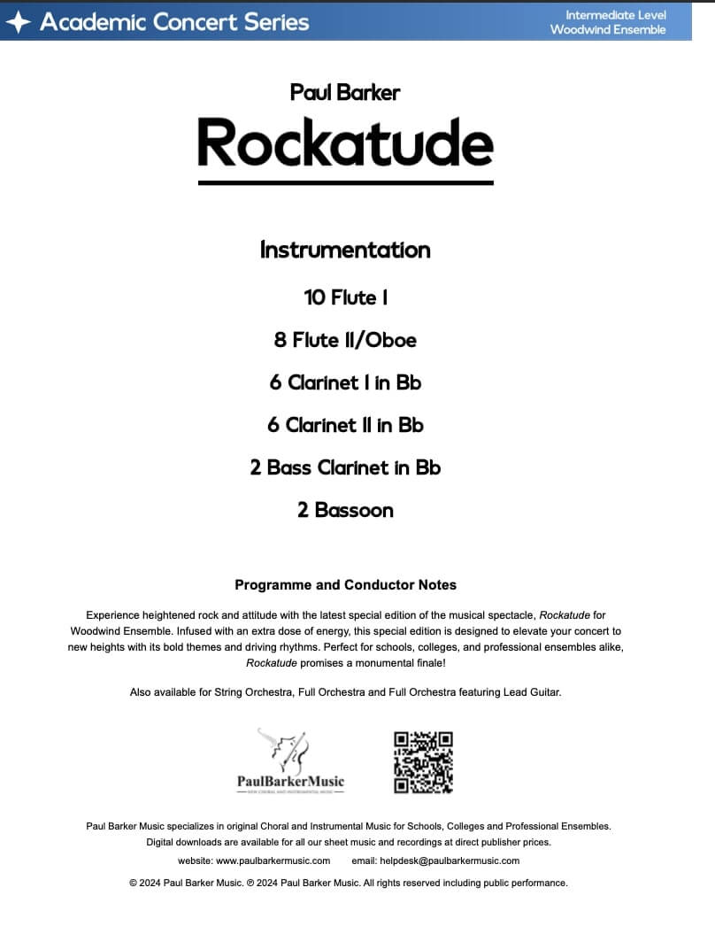 Rockatude (Woodwind Ensemble)